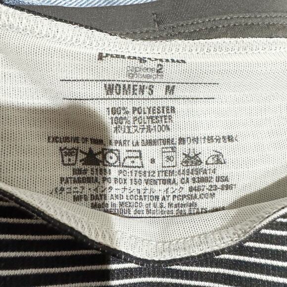 PATAGONIA Baselayer Leggings Women Medium Capilene Lightweight Polartec Black - Picture 5 of 5